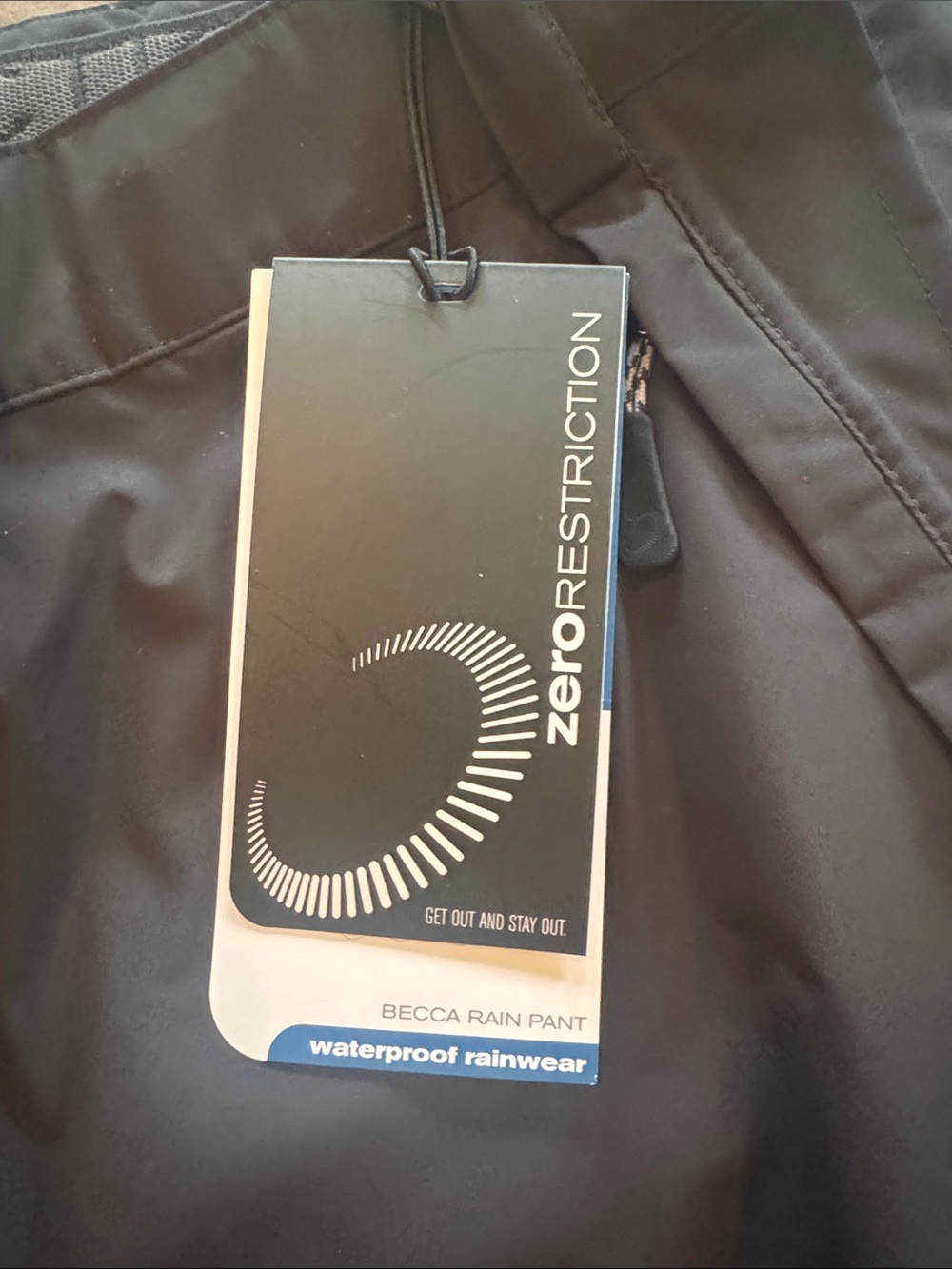 Zero Restriction Black Waterproof Rainpant